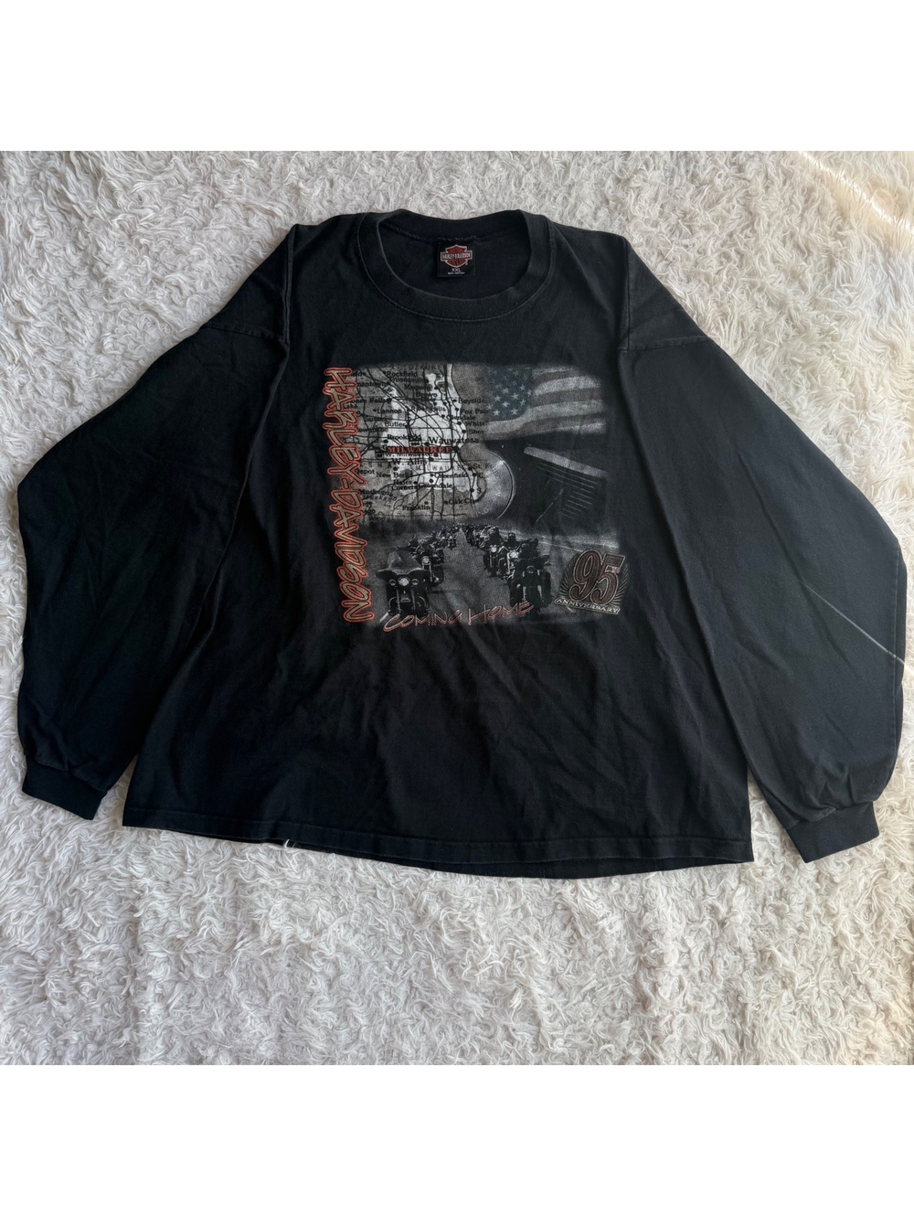 Vintage 95th Harley Anniversary Long Sleeve